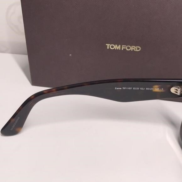 New Authentic Tom Ford Esme TF1157 52J Havana/Brown Sunglasses main image 7